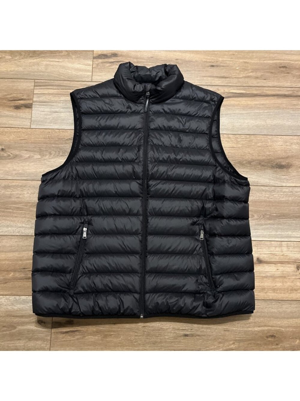 Men's Polo Ralph Lauren Duck Down Puffer Vest SZ 2XLT Black Full Zip Pockets
